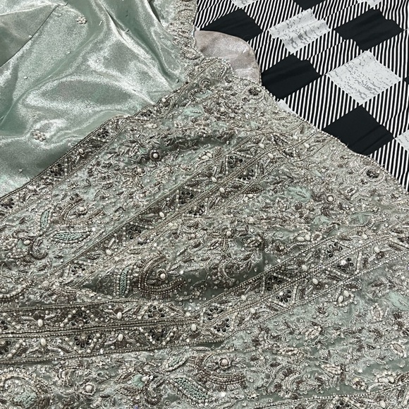 Turquoise wedding dresses size large hand embroidery - Picture 1 of 5